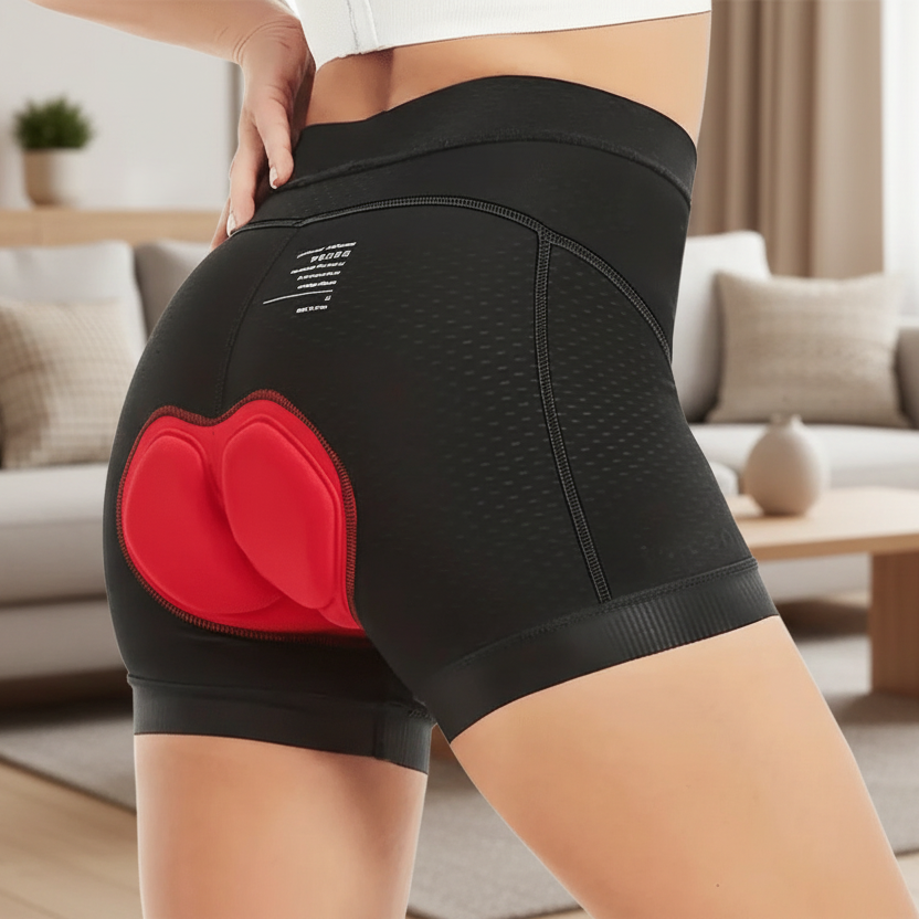 Komfortabel dame sykkelshorts med avansert 4D polstring, ideell for kvinner som sykler og trener.