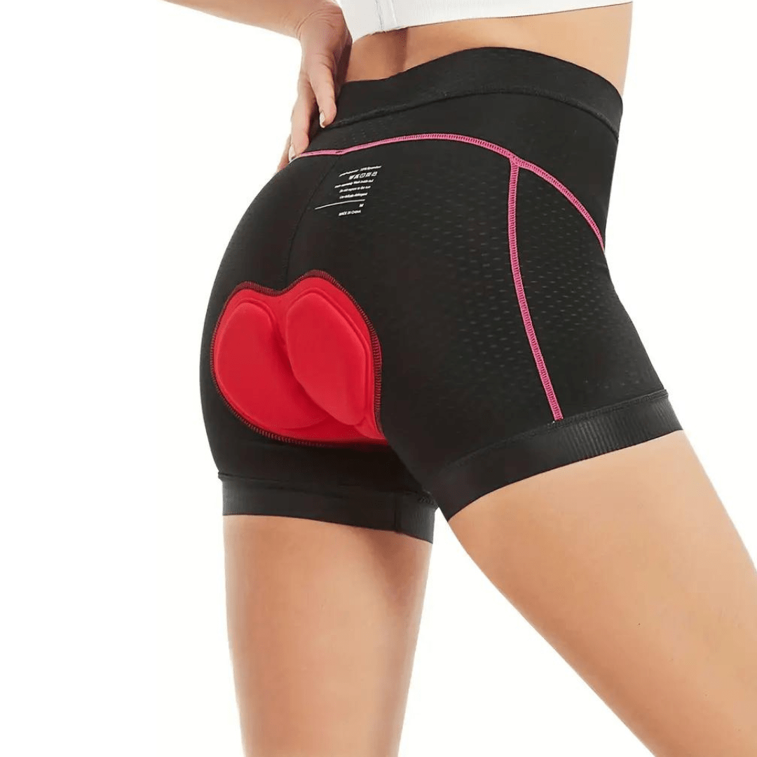 Ergonomisk dame sykkelshorts i pustende sportsklær materiale, perfekt passform for sykling og aktivitet.