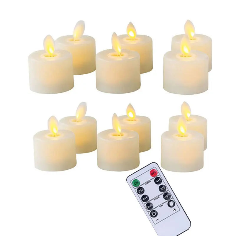 Realistisk LED tealight som etterligner ekte flamme, gir samme koselige følelse uten sot.