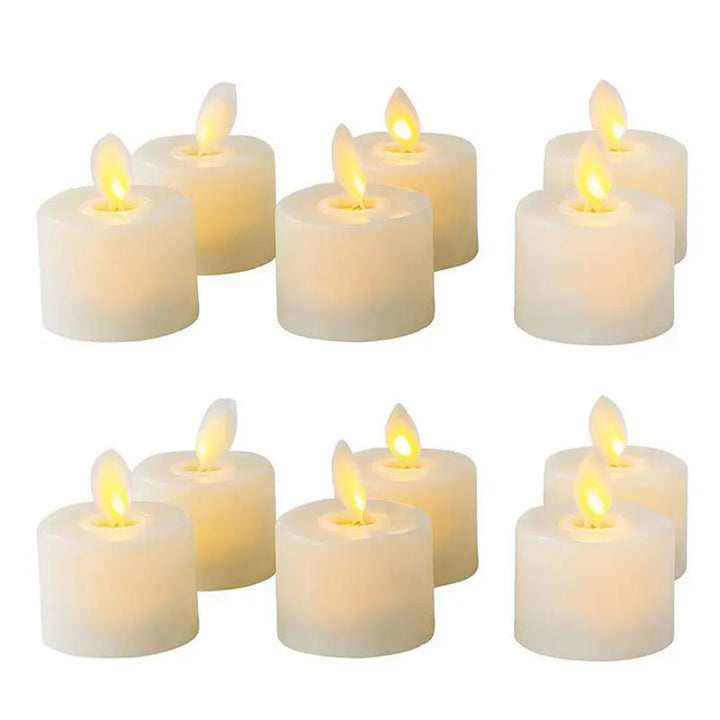LED stearinlys tealight med autentisk bevegelig flamme. Batteridrevet for enkel og sikker bruk.