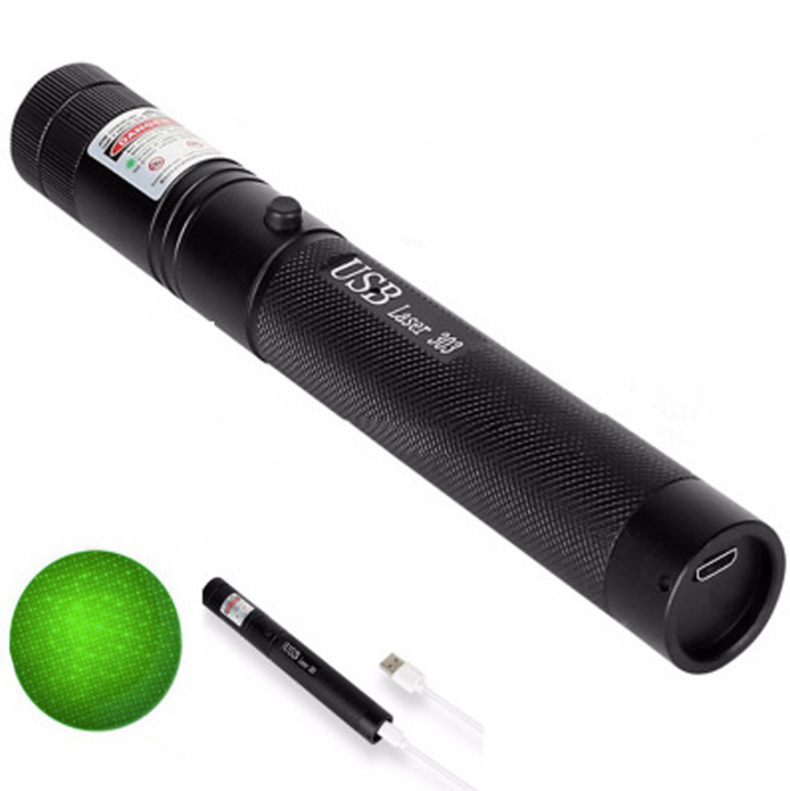 Ergonomisk grønn laserpeker med lang batterilevetid, designet for komfortabel og langvarig bruk.