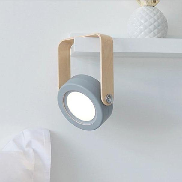 Oppladbar Foldy 7-i-1 LED-lampe, hvit/grå, trådløs, perfekt som nattlampe eller stemningslys.