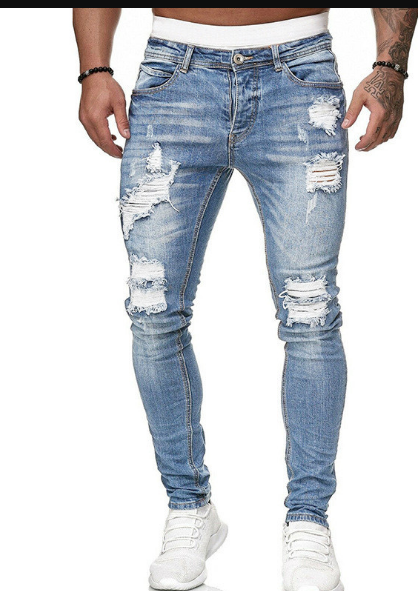 Hverdags revne jeans for menn, trendy og allsidig for motebevisste.