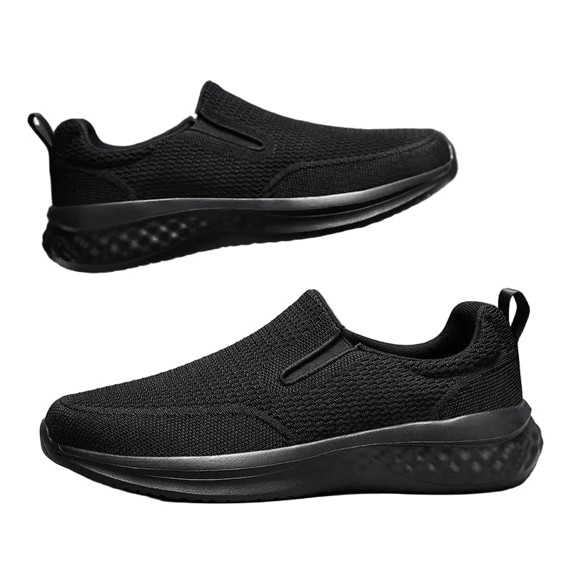 Menns slip-on joggesko. Komfortable, pustende sneakers for hverdagsbruk. Fritidssko.