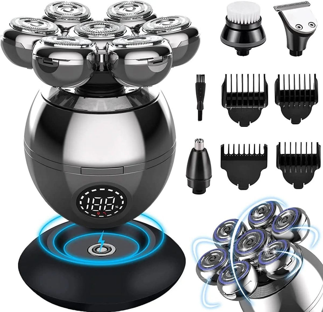 Menns oppladbare elektriske barbermaskin, 7D vanntett design for enkel og effektiv hårfjerning og barbering.