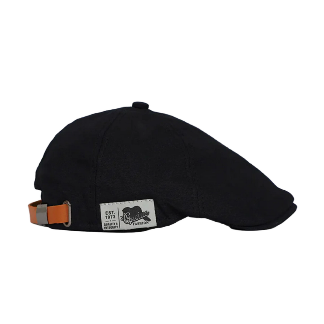 Menns klassisk beret i strukturert retro stil, perfekt for et stilig høst- eller vinterantrekk.