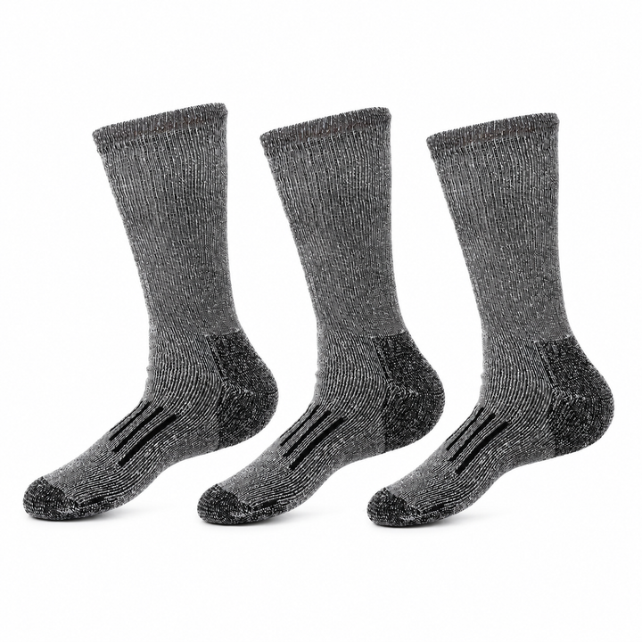 3-pakk unisex merinoullsokker for varme føtter. Perfekte vintersokker og tursokker med 80% ull for friluftsliv.