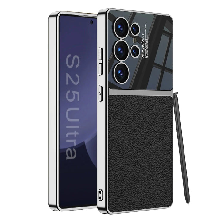 Premium mobildeksel i PU-lær, perfekt passform for Samsung Galaxy S24 Ultra og S25 Ultra.