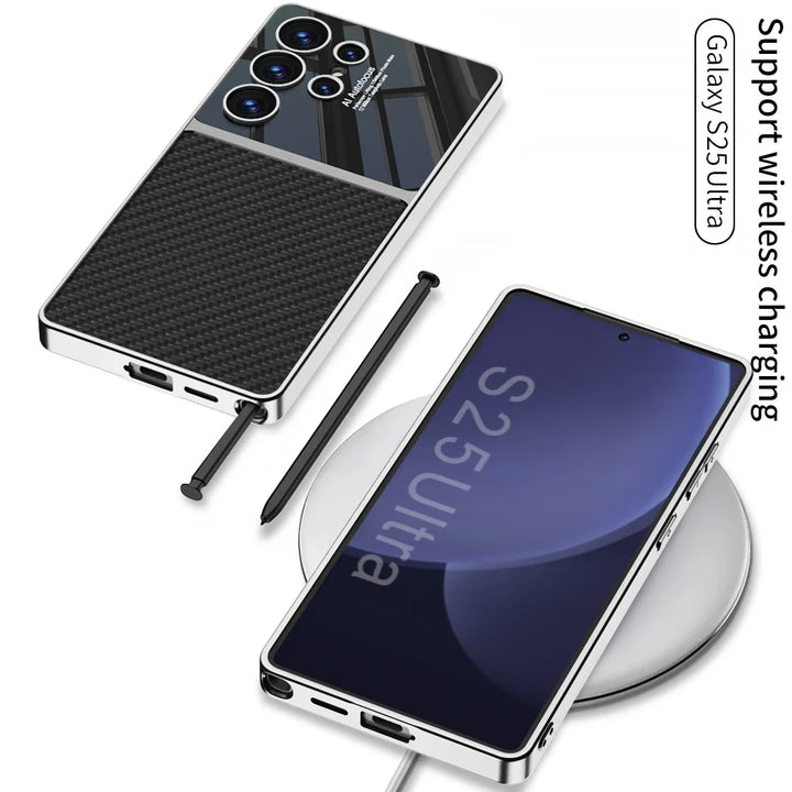 Mobildeksel til Galaxy S24 Ultra med myke TPU-kanter for forbedret grep og støtdemping.