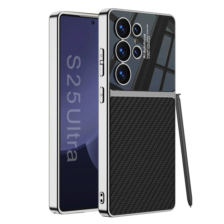 Mobildeksel til Samsung Galaxy S24 Ultra med myk kant og stilrent design i PU-lær.