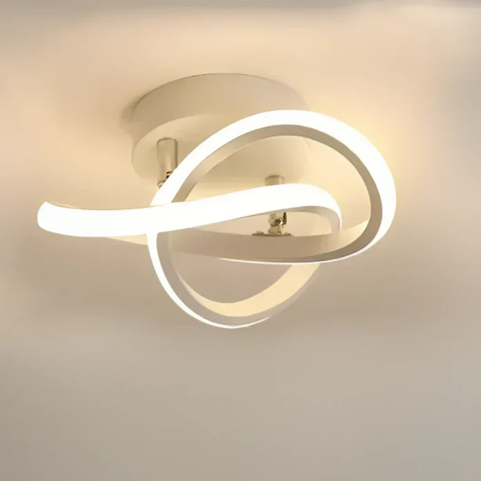 Allsidig dobbel ring LED taklampe. Passer for stuebelysning, kontor eller som ganglampe.