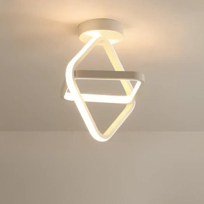 LED design taklampe med dobbel ring. Effektiv og elegant belysning for moderne interiør.