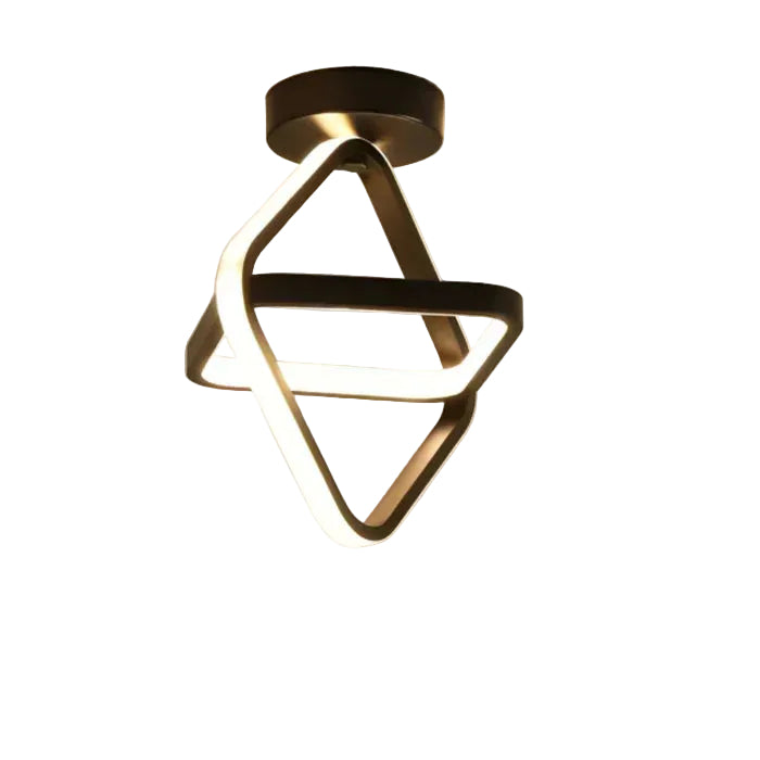 Moderne LED taklampe, dobbel ringdesign. Stilfull og energibesparende belysning for ditt hjem.