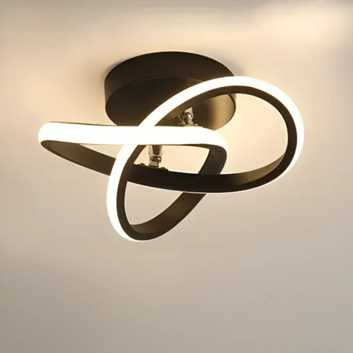 Varmhvit dobbel ring LED taklampe. Funksjonell og dekorativ for hjemmets belysning.