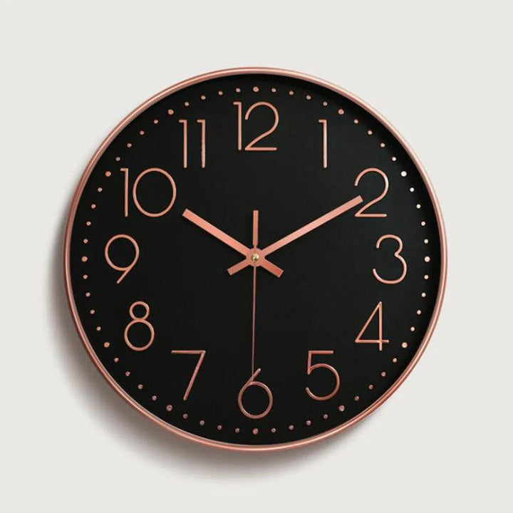 Moderne stueklokke, 30 cm, lydløs og minimalistisk, perfekt for stilfull boliginnredning.