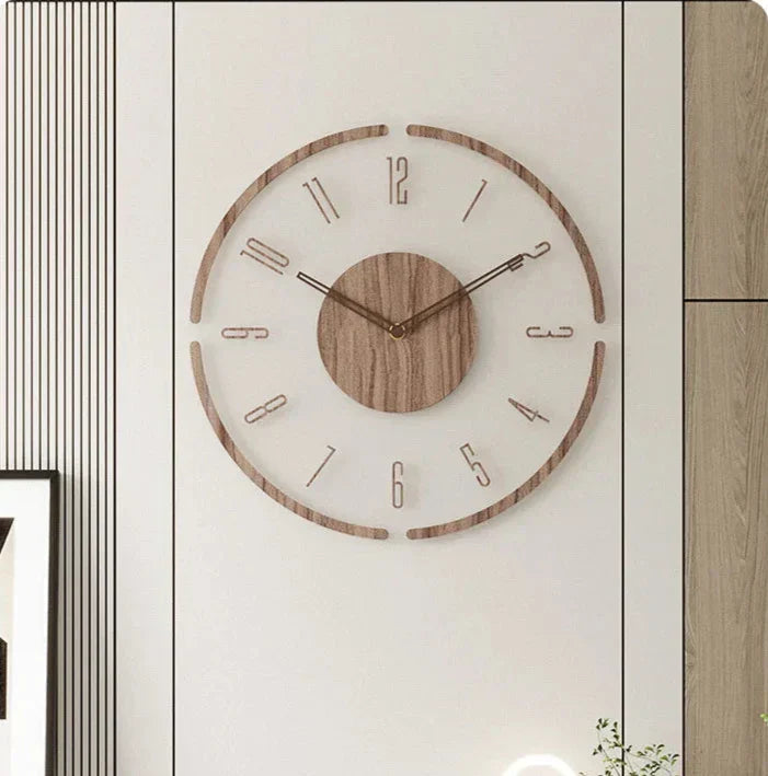Skandinavisk design veggklokke; en moderne og dekorativ innredningsdetalj.