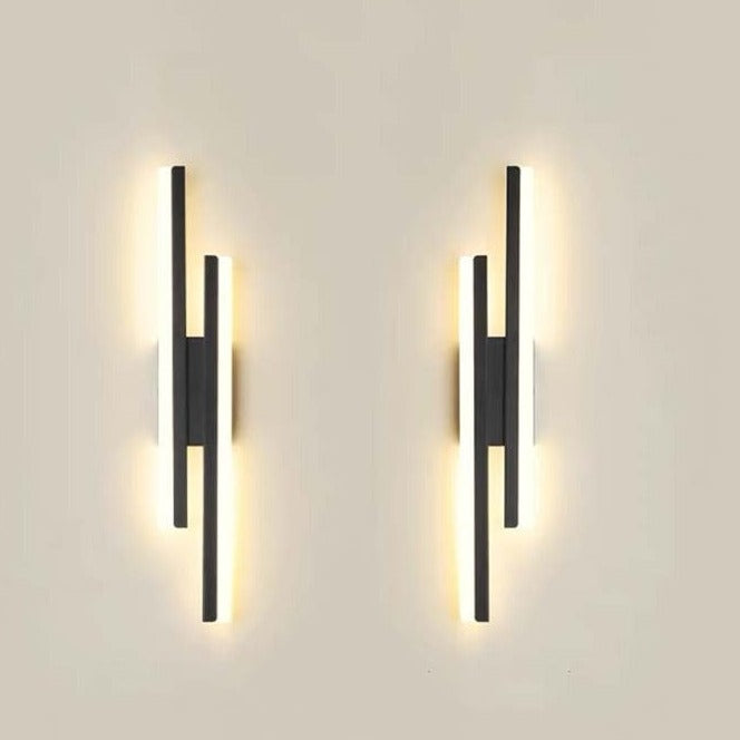 Elegant moderne LED vegglampe. Dekorativ belysning som hever designet i stue, soverom og gang. Minimalistisk.
