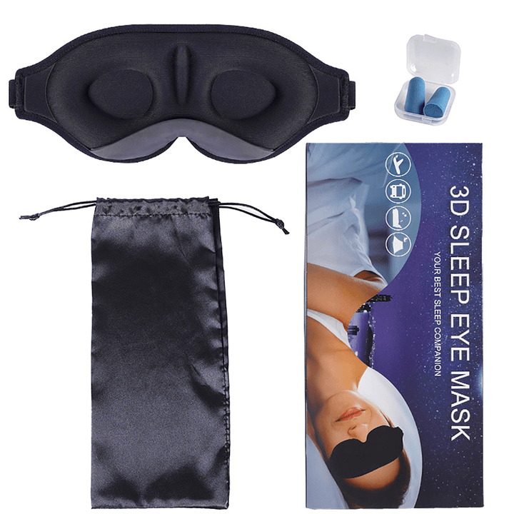 Premium 3D sovemaske for total mørklegging, perfekt for avslapning og forbedret søvnkvalitet.
