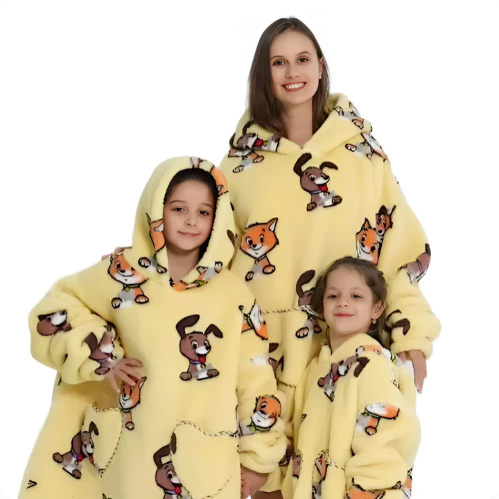 Myk og behagelig flanell hettegenser, oversized design, for babyer.