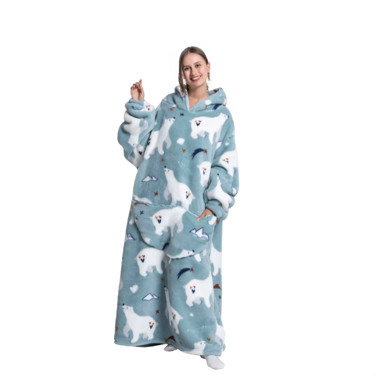 Myk flanell hettegenser, oversized passform, ultimat komfort for alle.