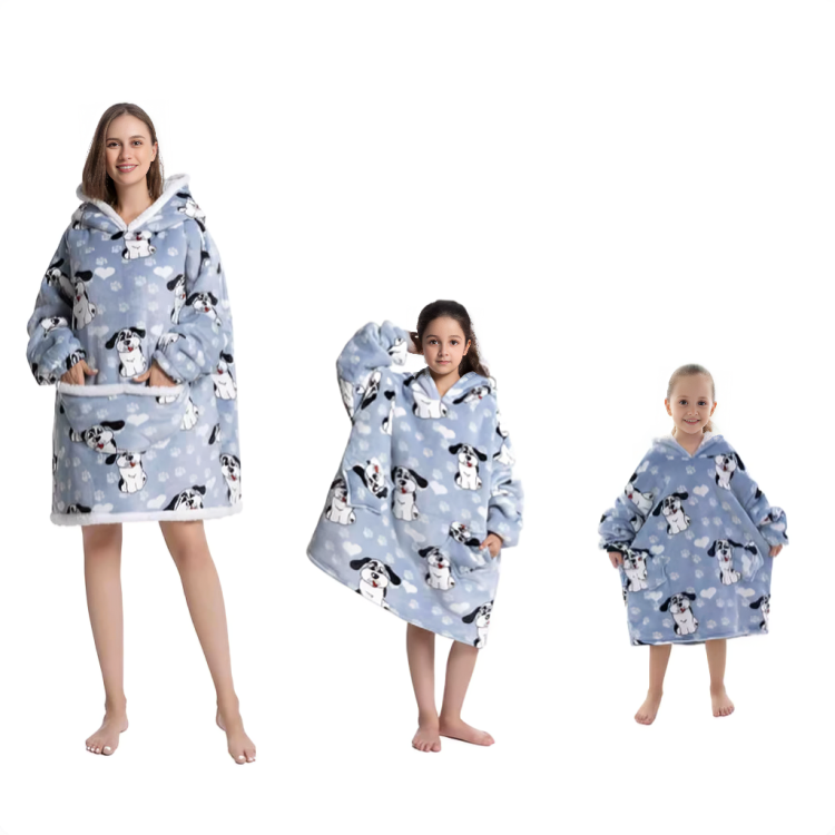 Supervarm og myk oversized kosegenser i flanell, perfekt for vinteren.