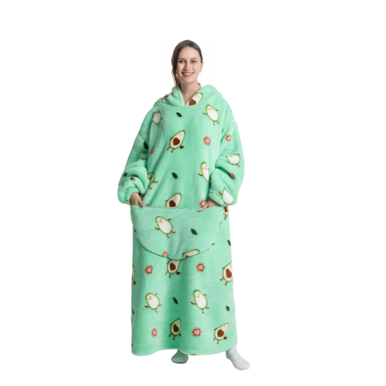 Familie-sett: Oversized flanell hettegensere for voksne, barn og babyer.