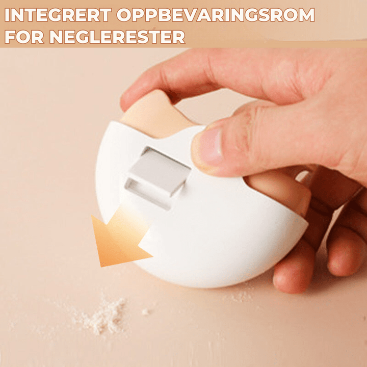 Stille og trygg elektrisk negletrimmer, passer for baby, voksne og eldre. Enkel å bruke.