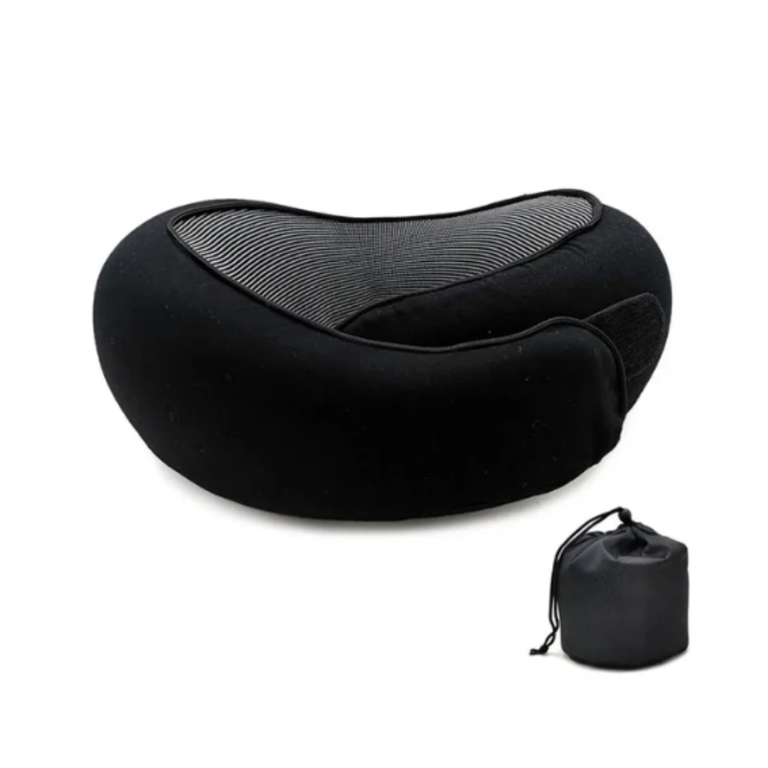 Myk reisepute med memory foam sikrer avslapning. Ideell nakkepute for lange flyreiser og bilturer.