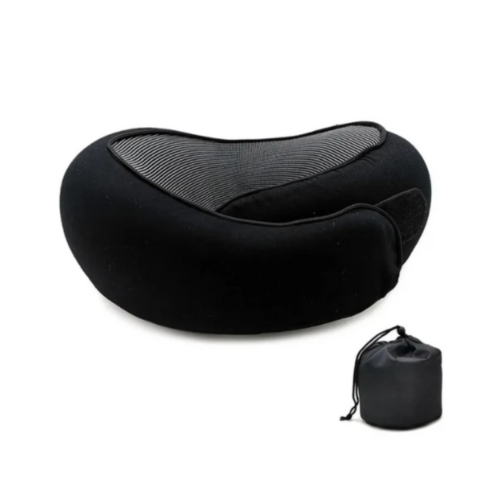 Myk reisepute med memory foam sikrer avslapning. Ideell nakkepute for lange flyreiser og bilturer.
