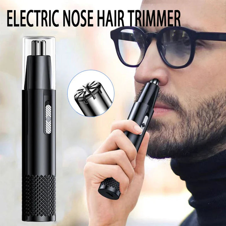 Reisevennlig unisex nesehårtrimmer. Bærbar, USB oppladbar for presis grooming og velstelt personlig pleie på farten.