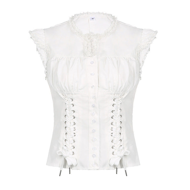 Asymmetrisk volangkjole for damer, trendy minikjole med volanger for fest og sommer.