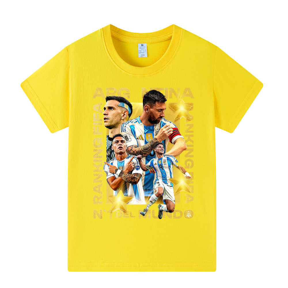 Trendy Messi fotballtrøye for barn, designet for komfortabel lek og sporty stil.