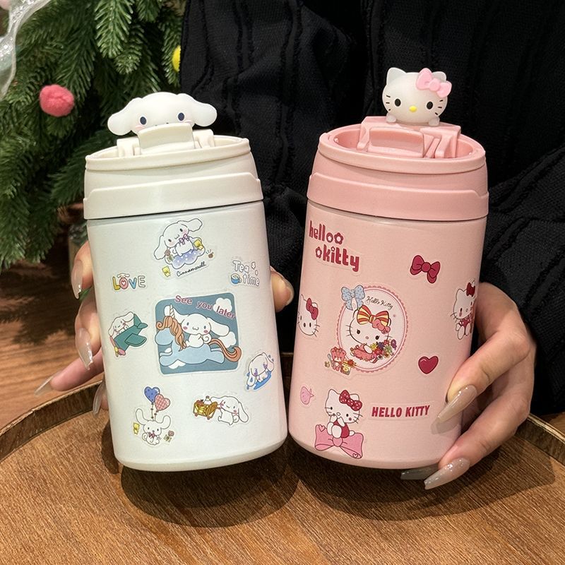 Bærbar termokopp for dame, 500ml i rosa. Perfekt for kaffe, te, jobb eller fritid.