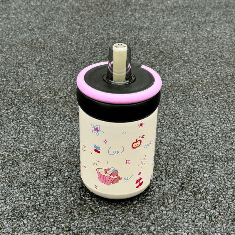 Rosa Hello Kitty vannflaske/drikkekopp, 500 ml. Søt og lekkasjesikker damekopp, ideell gave til fans.