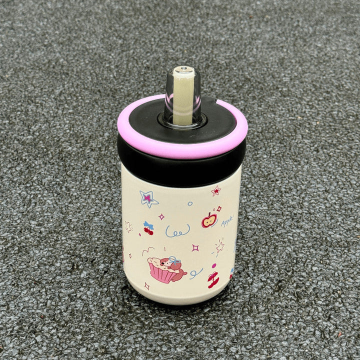 Rosa Hello Kitty vannflaske/drikkekopp, 500 ml. Søt og lekkasjesikker damekopp, ideell gave til fans.