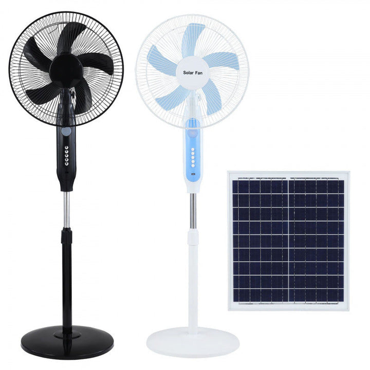 Høytytende solardrevet vifte. Bærbar design for effektiv personlig kjøling, perfekt på varme dager.