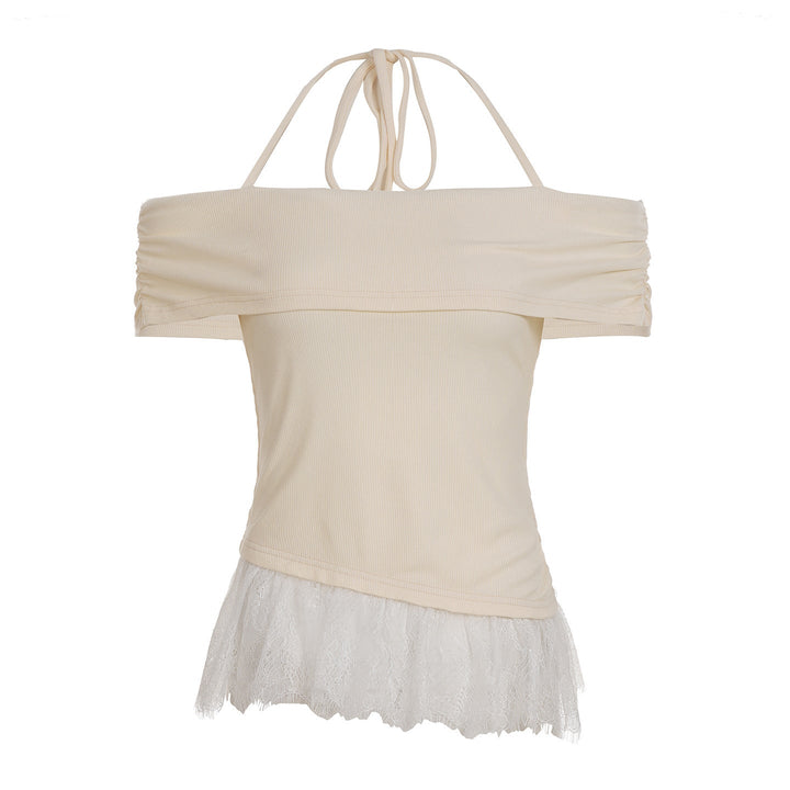 Allsidig off-shoulder topp for kvinner med volangkant. Passer til både fest og fritid.