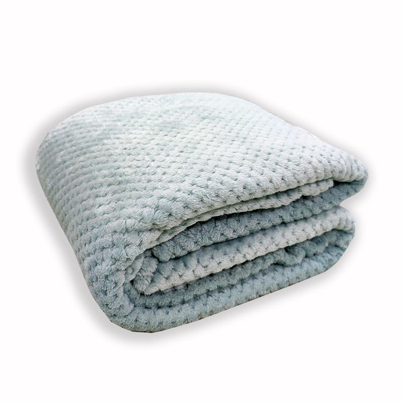 Perfekt gavetips: Dame koseteppe i vaffelstruktur. Mykt og varmt mikrofiberteppe for hjemmekos og velvære.