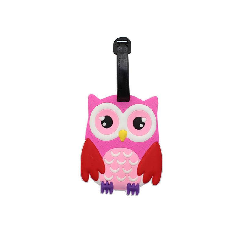 Blå pingvin bagasjelapp, et unisex silikon reisetilbehør som skiller din koffert ut.