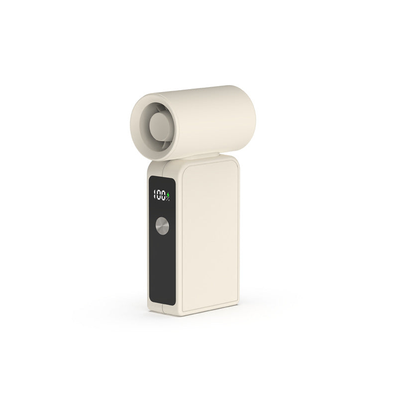 Bærbar høyytelsesvifte med digital styring, ideell for personlig kjøling på kontor, reise eller sommerbruk. Batteridrevet.