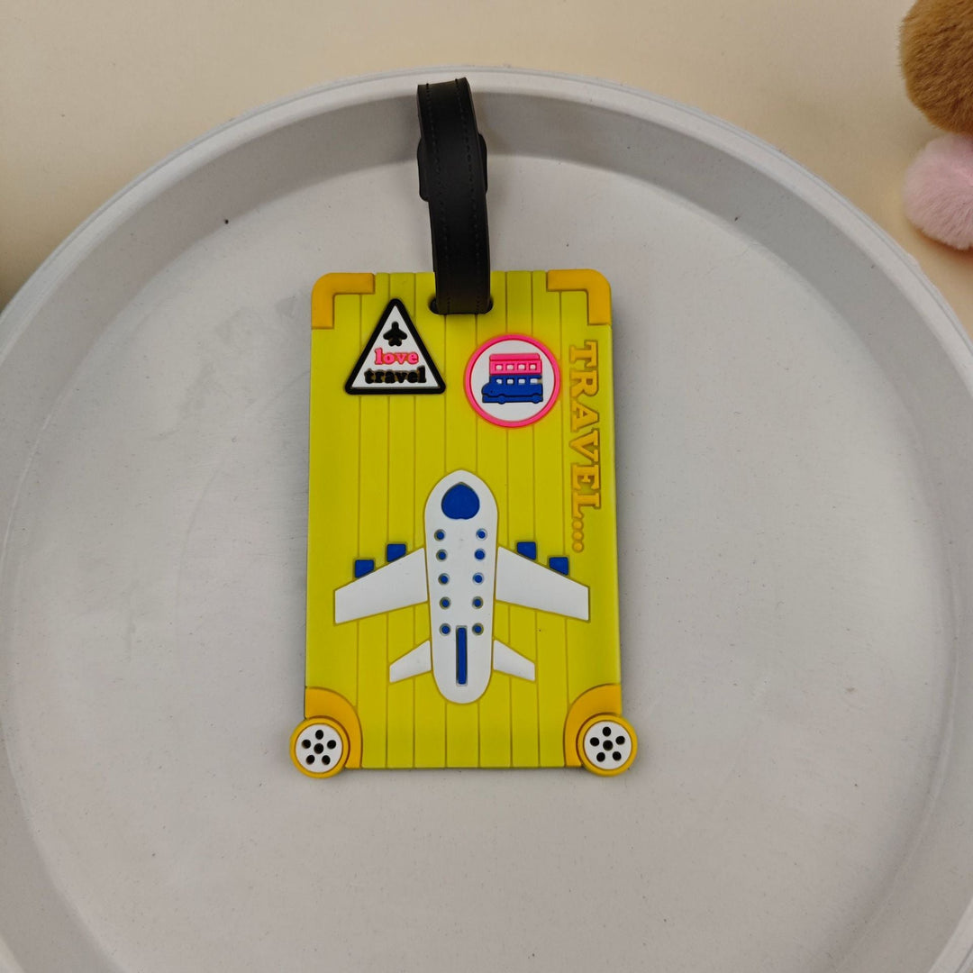 Unisex bagasjeidentifikasjon med lekent flymotiv, et smart reiseprodukt som skiller seg ut.