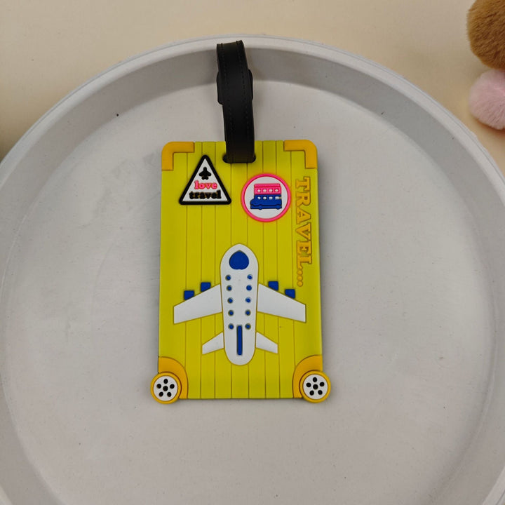 Unisex bagasjeidentifikasjon med lekent flymotiv, et smart reiseprodukt som skiller seg ut.