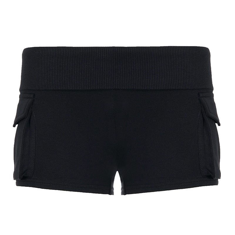 Stilige dame shorts i myk bomull, høy midje og lommer. Perfekt sommershorts for komfortabel fritid.