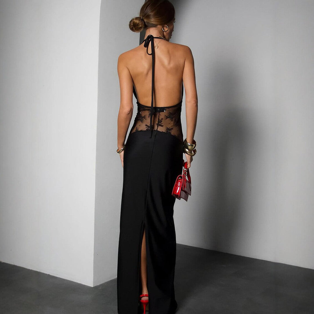Elegant svart satengtopp for kvinner, enkel stil som passer til fest og formelle anledninger.