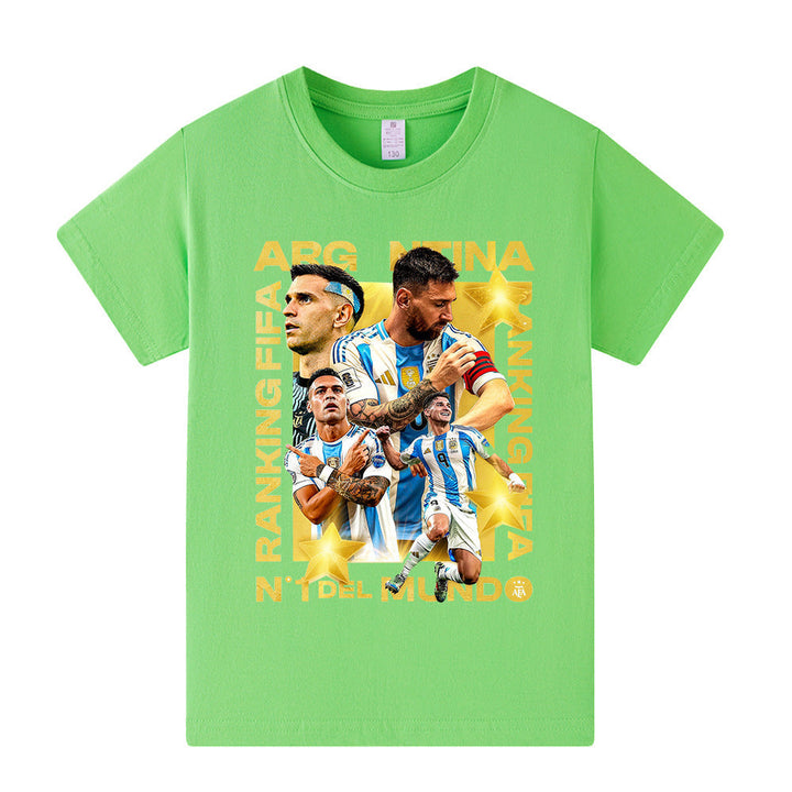 Kul Messi t-skjorte for barn, en perfekt gaveidé til små fotballfans.