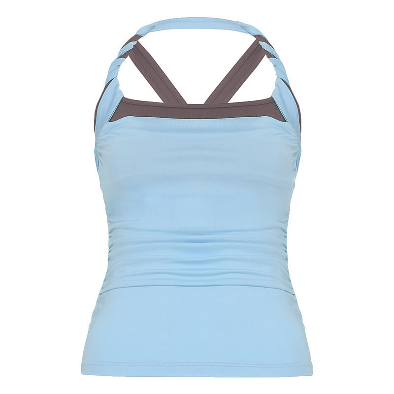 Stilig damestroppetopp med moderne stroppdesign, gir god komfort under yoga og fitness.