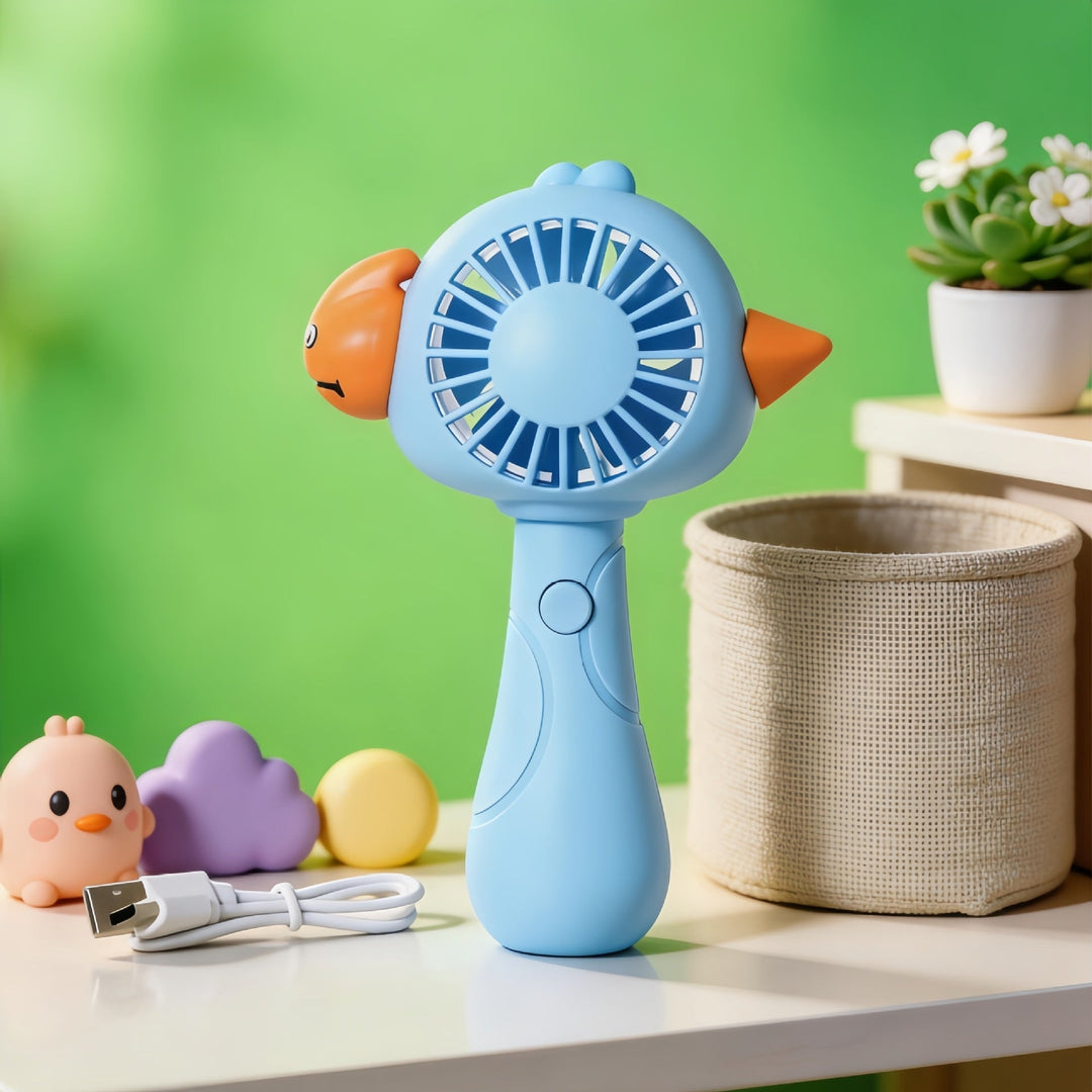 Allsidig bærbar vifte for personlig bruk. En smart gadget for reise og effektiv sommeravkjøling.