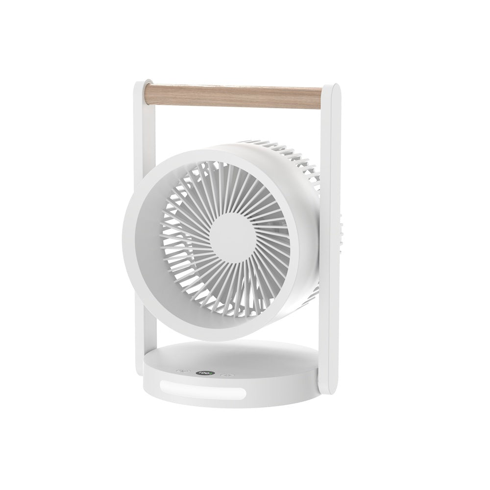 Elegant hvit bordvifte med moderne design for hjemmekontor, stillegående kjøling og lang batteritid.