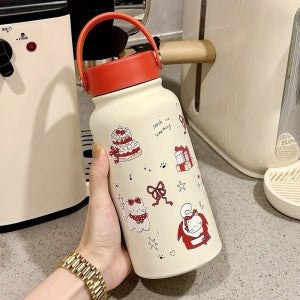 900ml isolert drikkeflaske for kvinner med unikt dyredesign. Holder drikken varm/kald hele dagen.