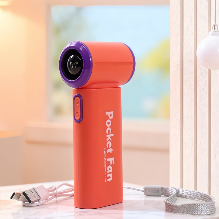 Hendig bærbar minivifte for rask kjøling med USB-lading og praktisk LED-skjerm. Ditt nye sommerutstyr!